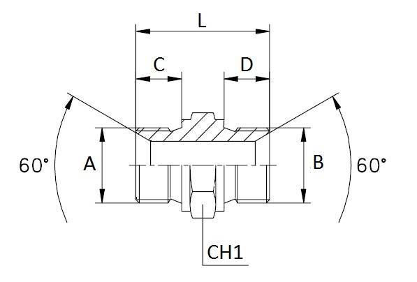 Specifikace - závitový adaptér BSP x BSP 1" / 1" / 54 mm